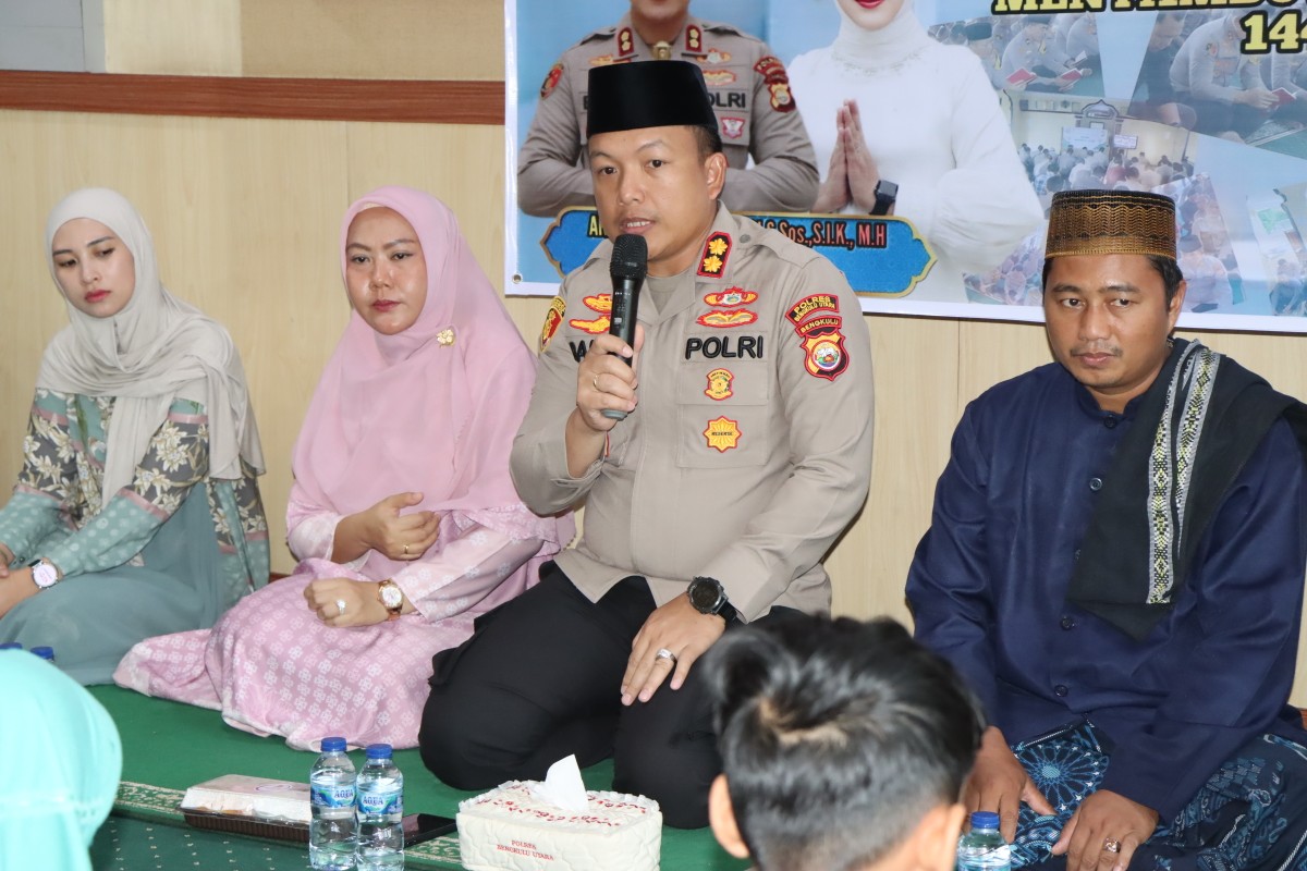 Sambut Ramadhan 1447 H, Polres Bengkulu Utara Gelar Doa Bersama dan Santunan Anak Yatim
